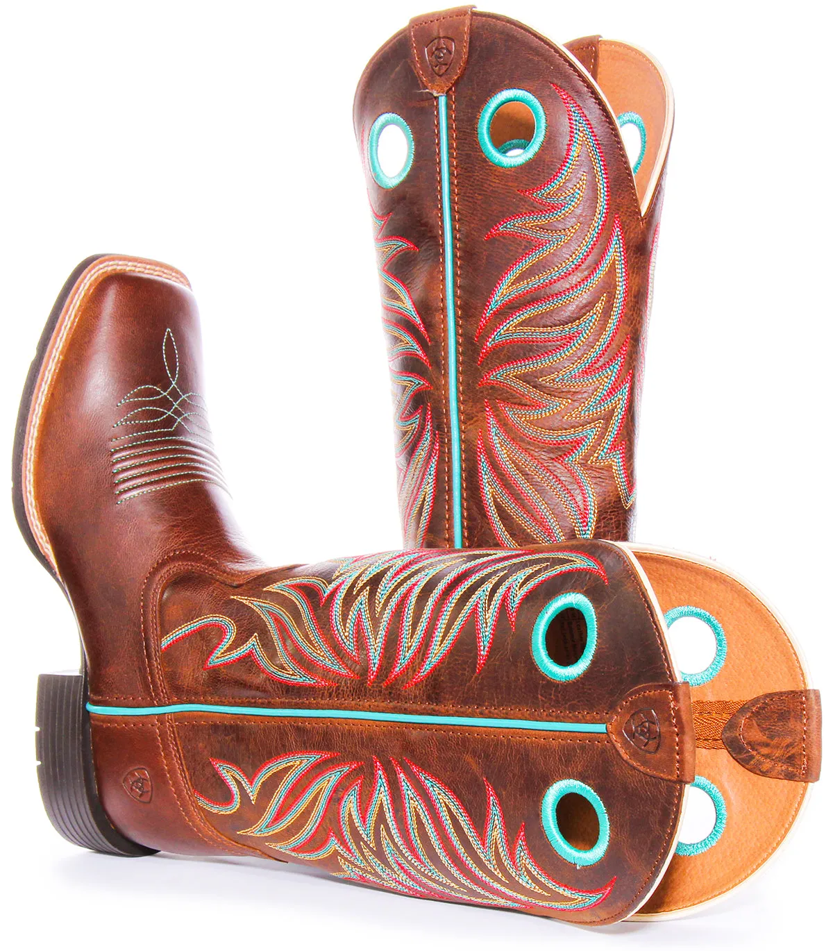 Ariat Round Up Ryder In Brown Blue For Women