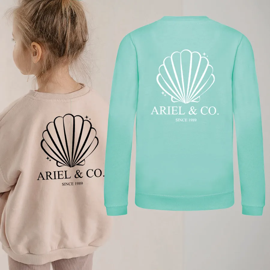 Ariel & Co 1989 Back Logo Kids Sweatshirt