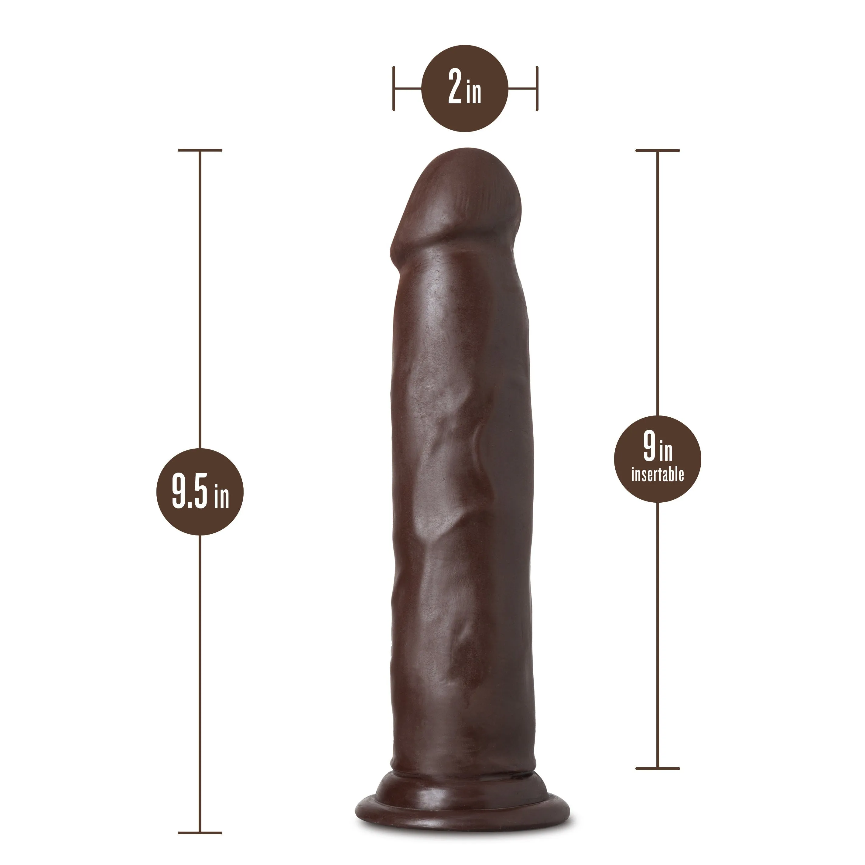 Au Naturel - Jackson - 9 Inch Dong - Chocolate