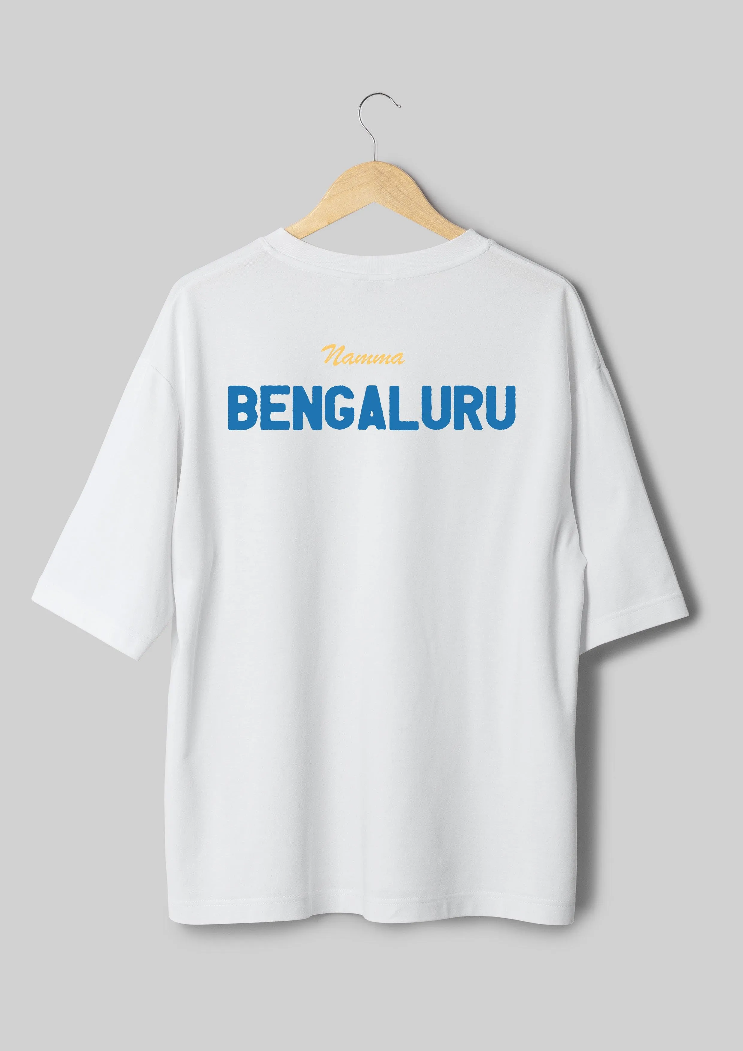 Bengaluru Hub White Unisex Oversized T-Shirt