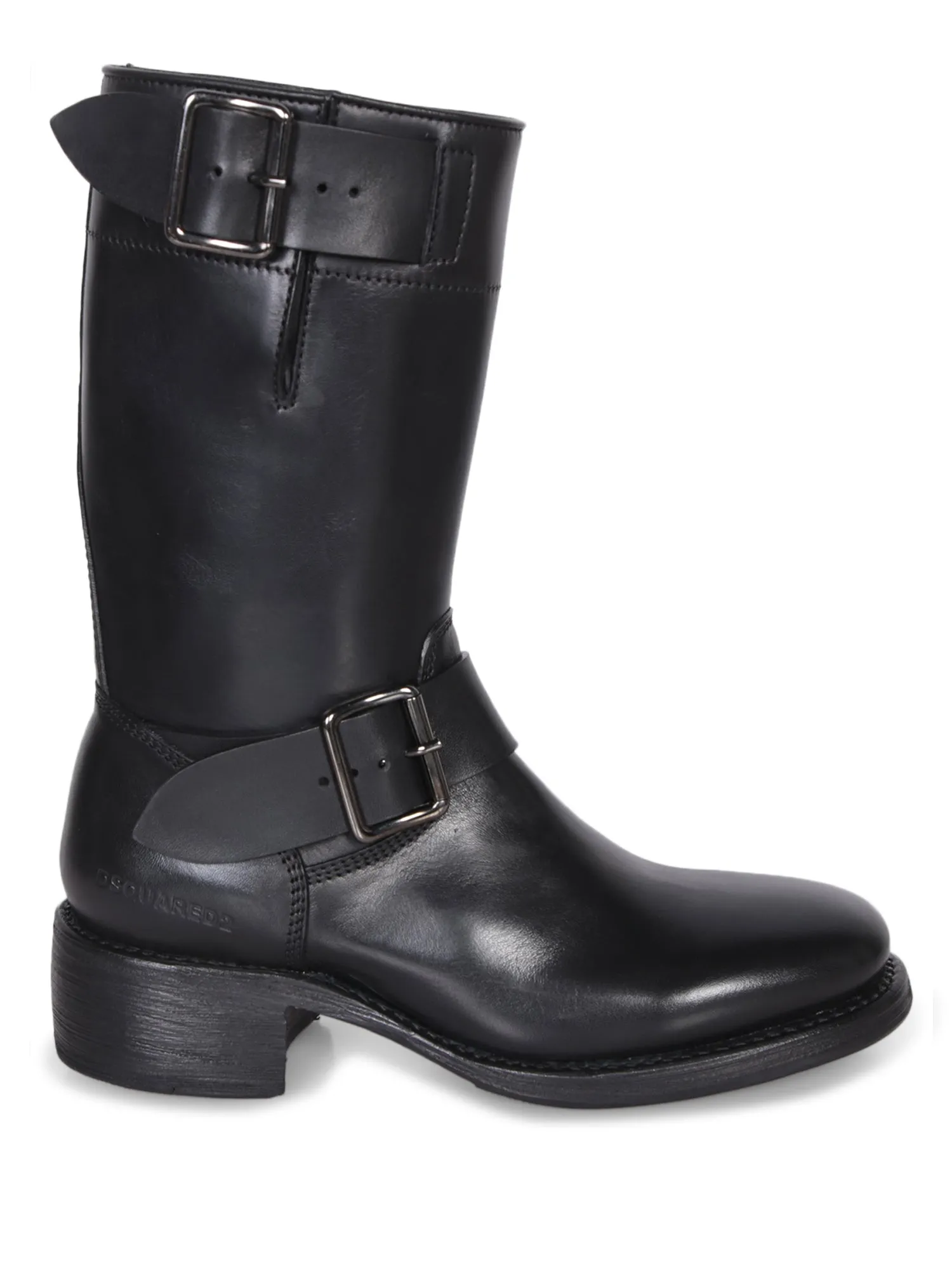 Biker Leather Black Boots