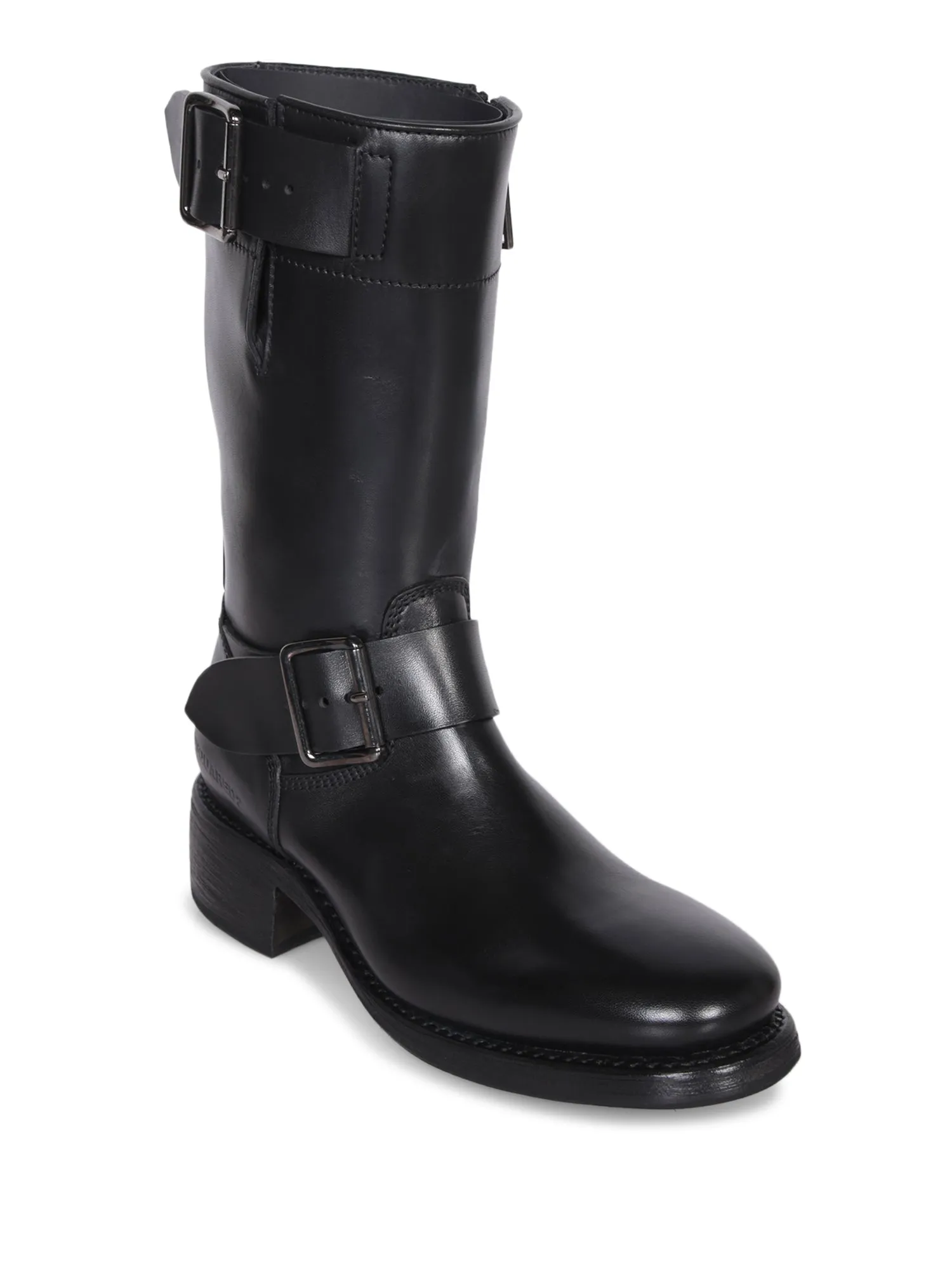 Biker Leather Black Boots