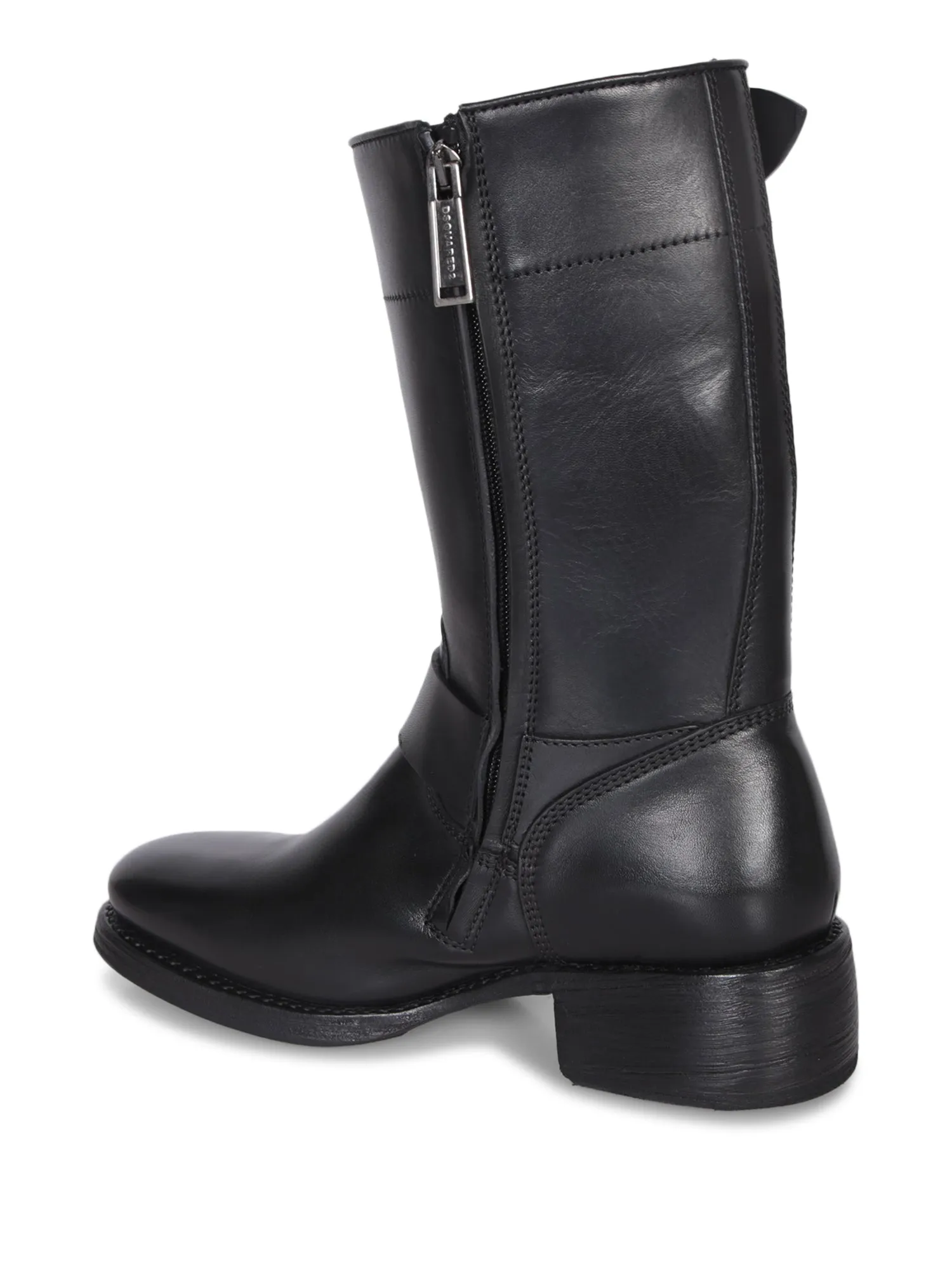 Biker Leather Black Boots