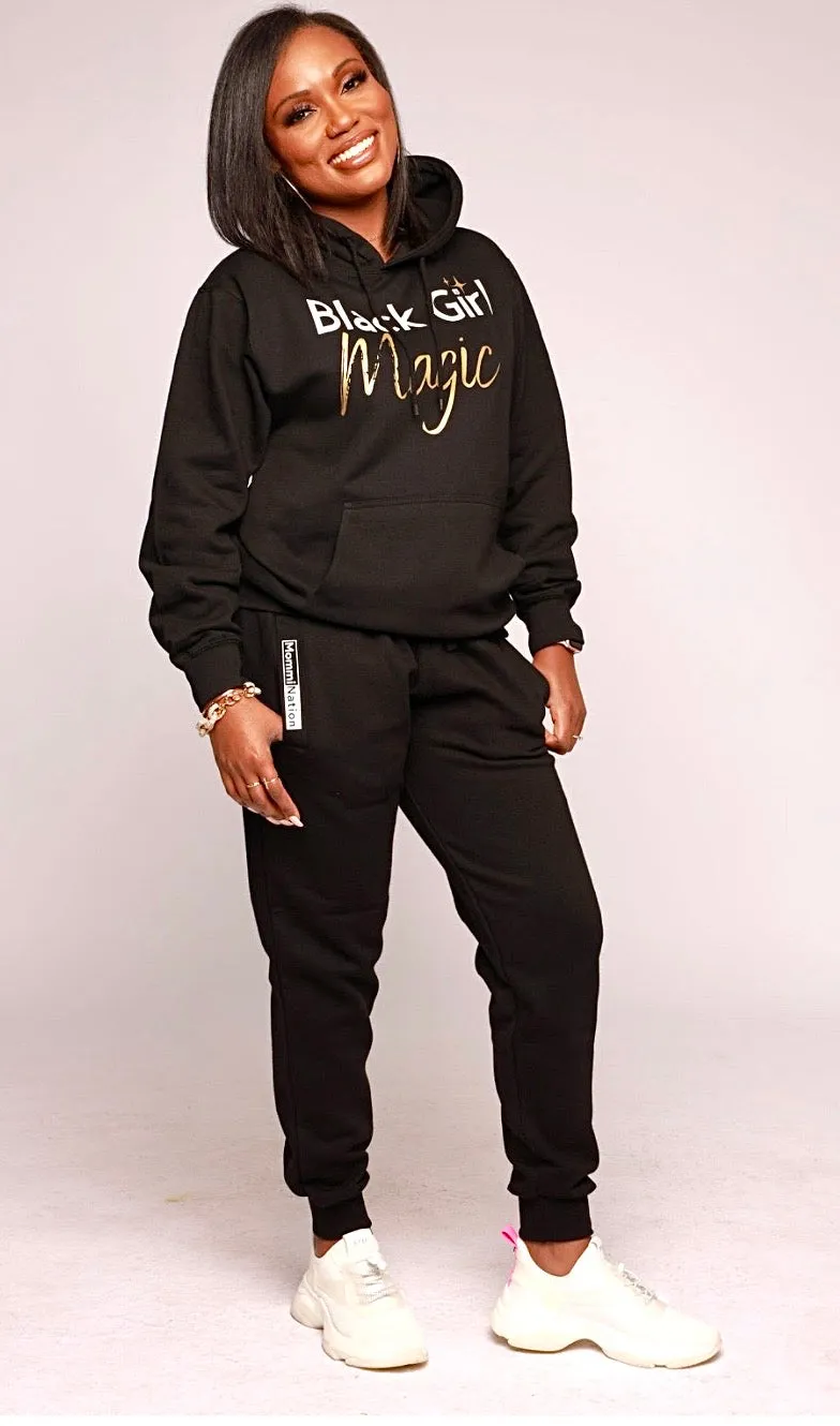 Black Girl/Mommi Magic Hoodie GOLD