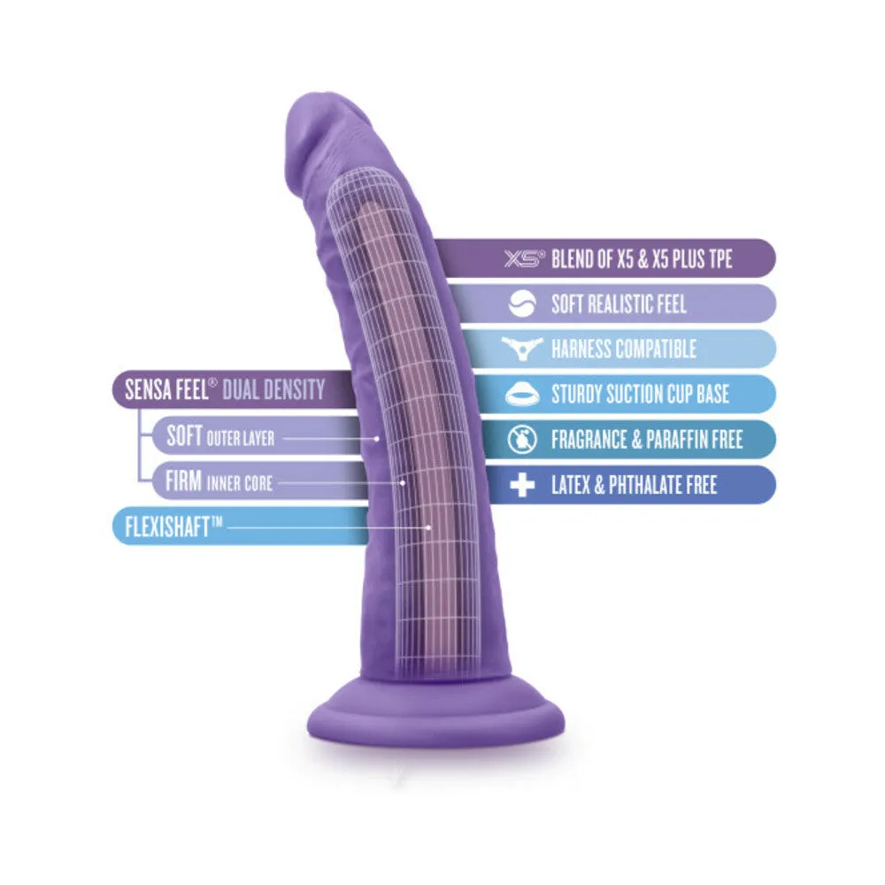 Blush Au Naturel Bold Jack 7 in. Posable Dual Density Dildo with Suction Cup Purple