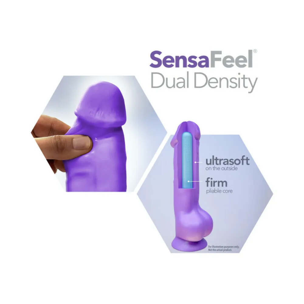 Blush Au Naturel Bold Jack 7 in. Posable Dual Density Dildo with Suction Cup Purple