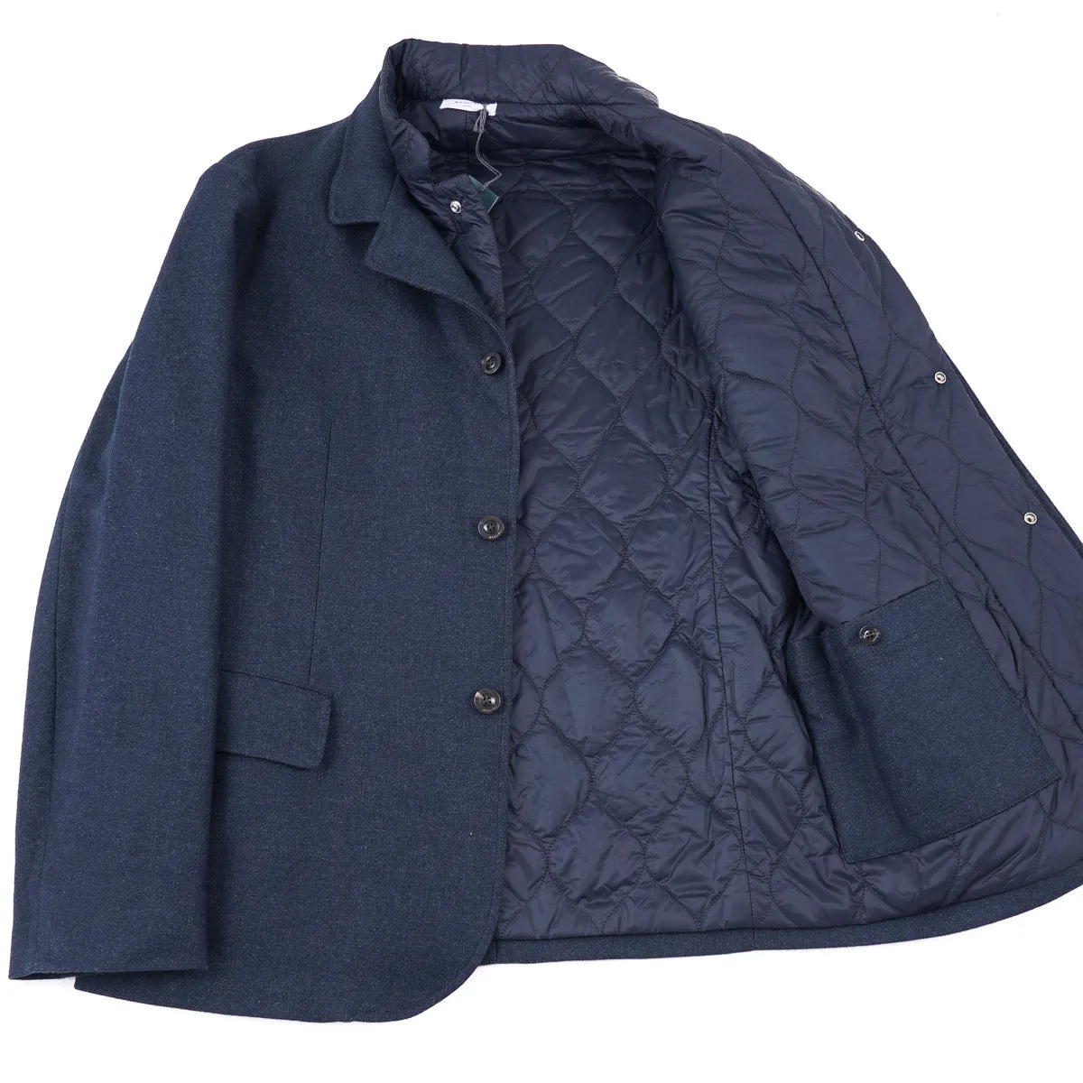 Boglioli Flannel Blazer with Quilted Lining