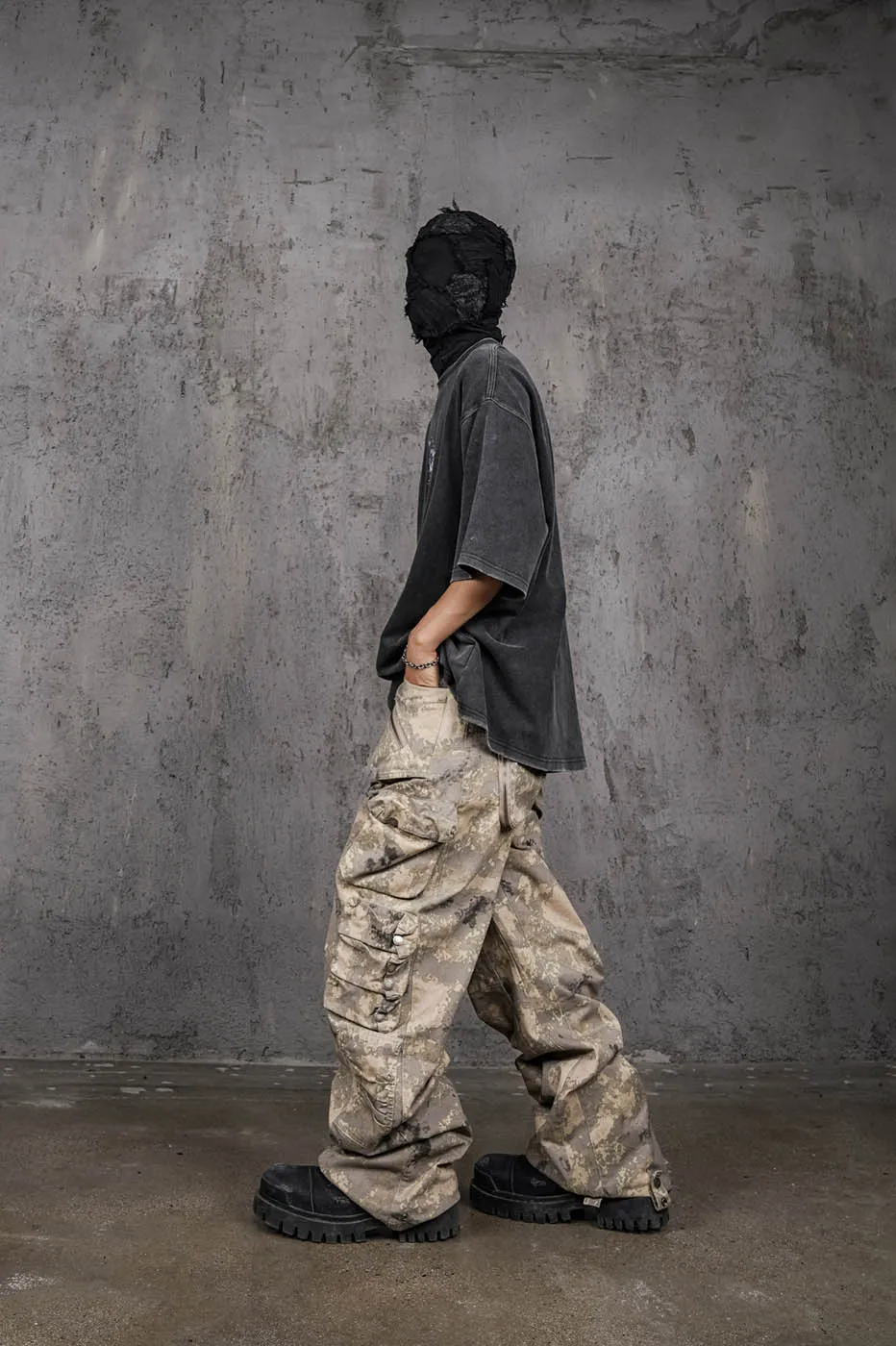 Camo Stacked Cargo Pants