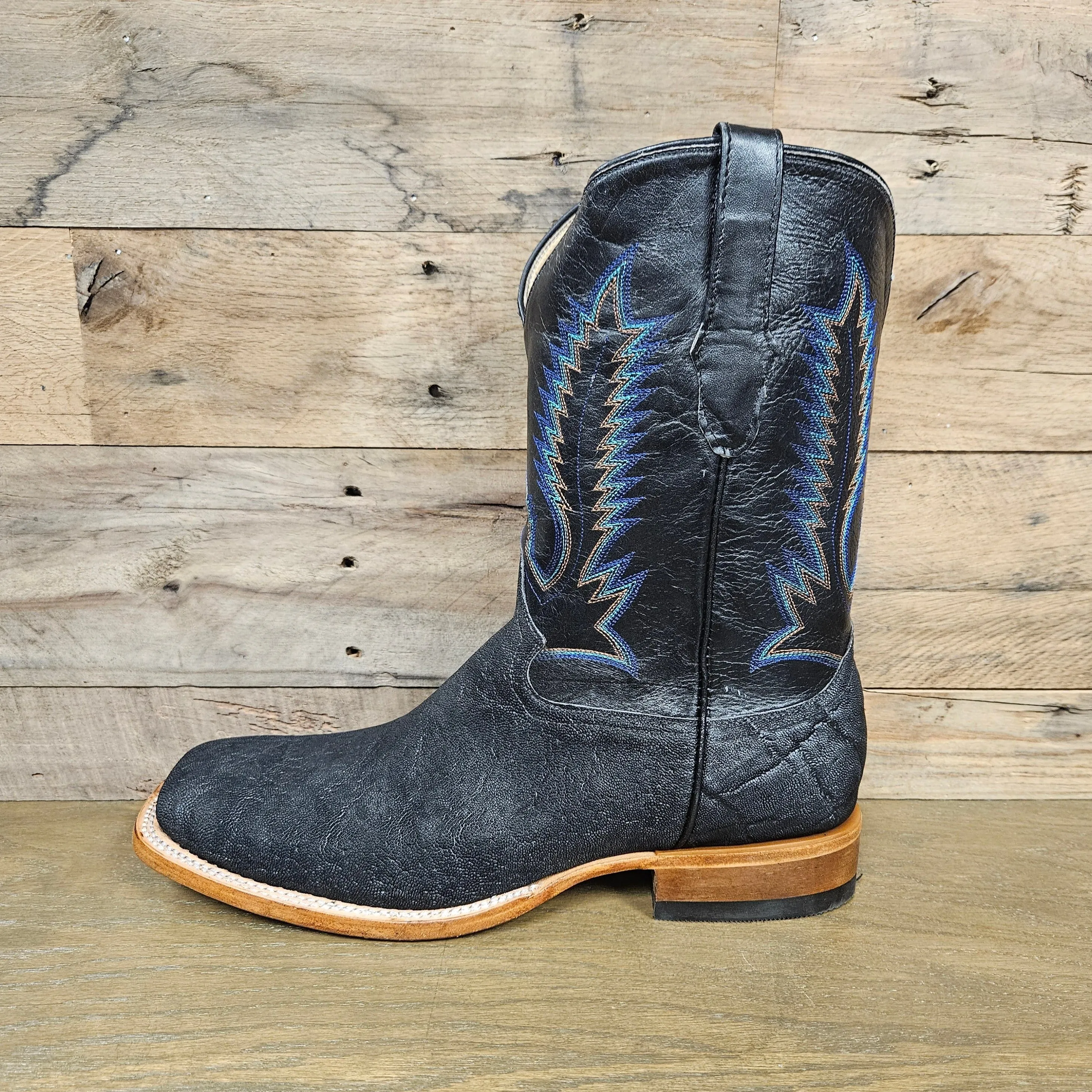 Cowtown Men's 11" Black Elephant Square Toe Boot