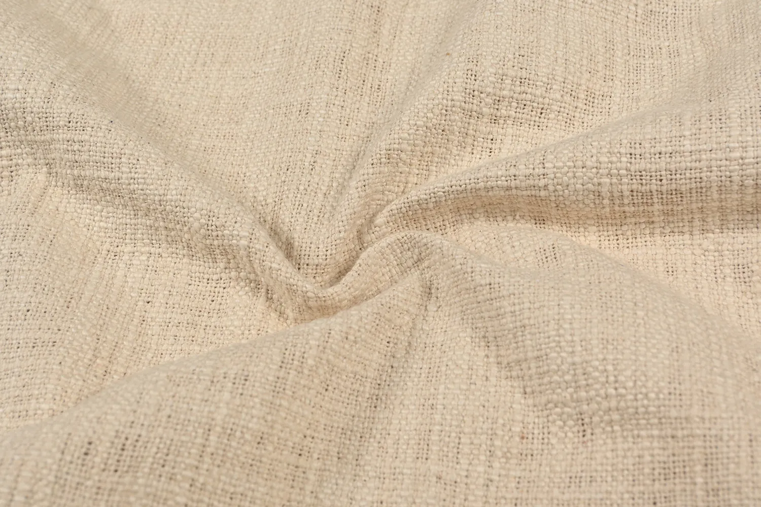 Dark Cream Plain Cotton TNT Slub Fabric