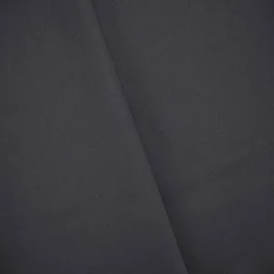 Dark Navy Blue Wool Blend Twill Woven Suiting Fabric