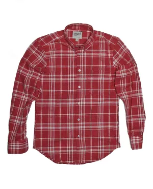 Faded Hemp Blend Regular Shirt Red