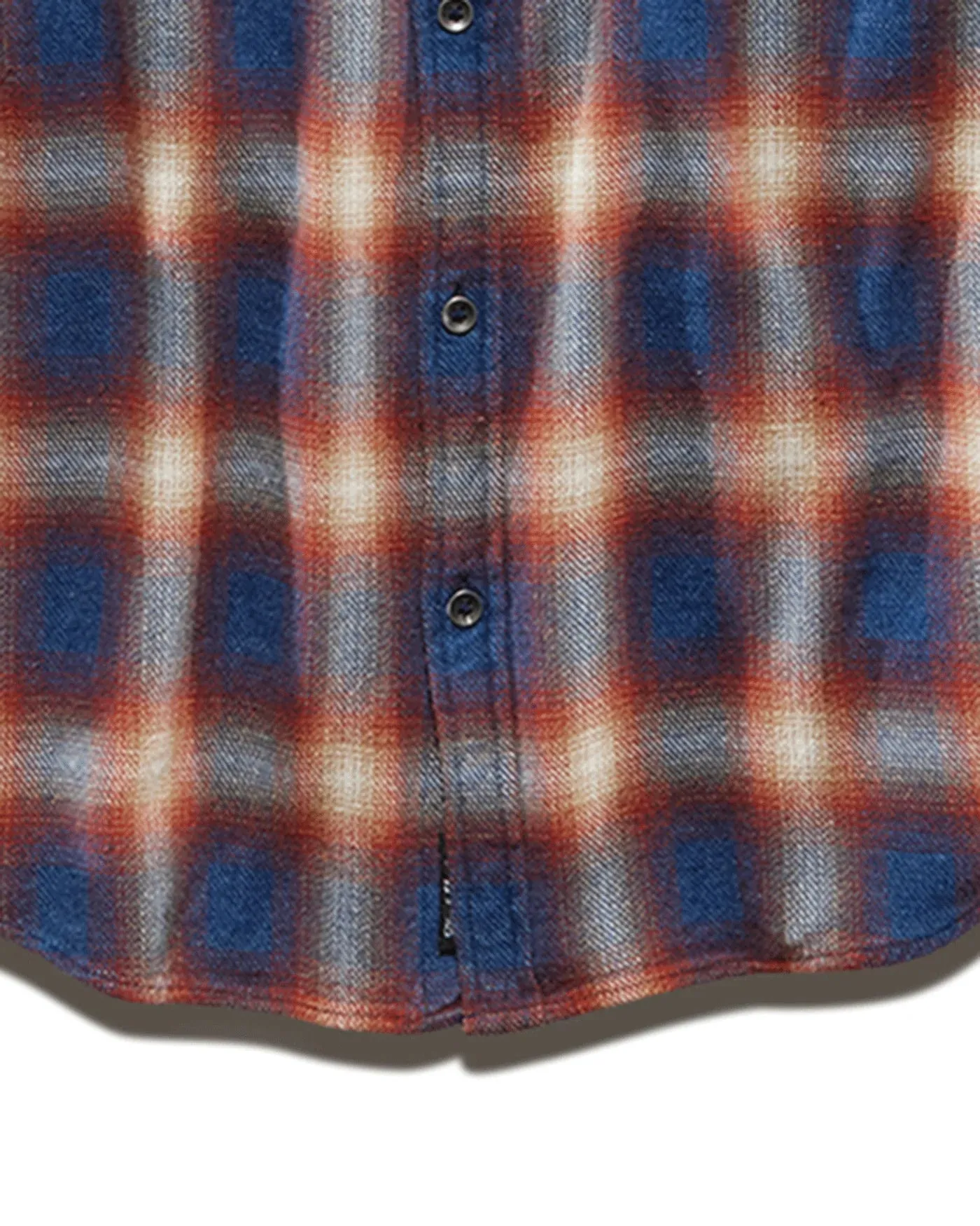 Flag & Anthem Allendale Long Sleeve Vintage Wash Flannel Shirt in Navy/Rust