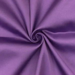 Flower Purple Solid Stretch Polyester Satin Woven Fabric