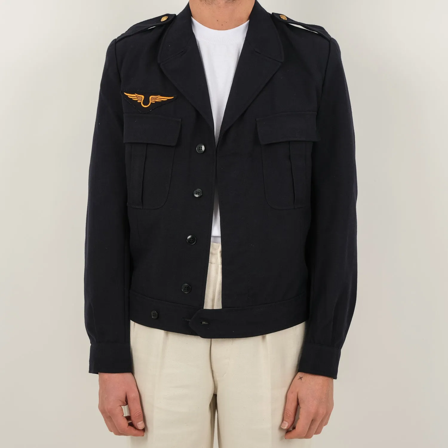 FRENCH AIR FORCE PATCHED BATTLEDRESS