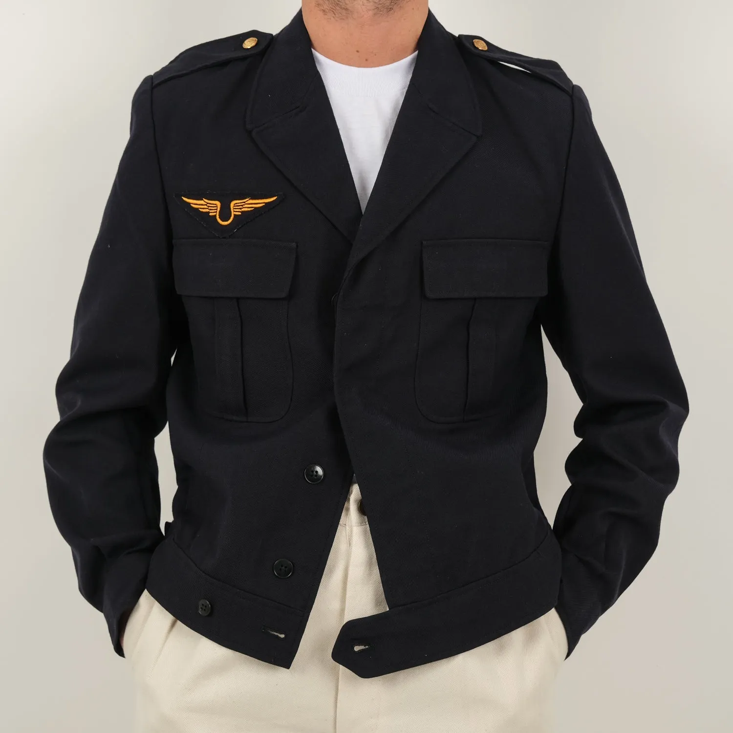 FRENCH AIR FORCE PATCHED BATTLEDRESS