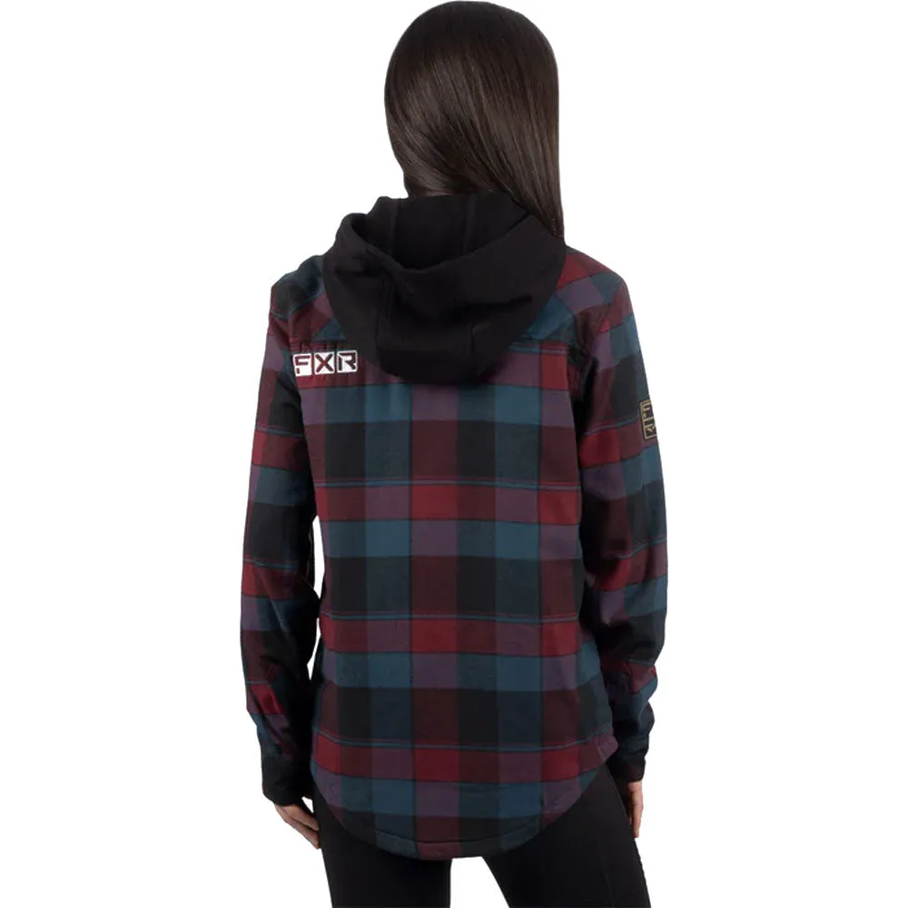 FXR Timber Insulated Flannel Jacket Dark Steel/Merlot Red