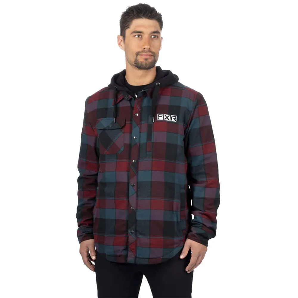 FXR Timber Insulated Flannel Jacket Dark Steel/Merlot Red