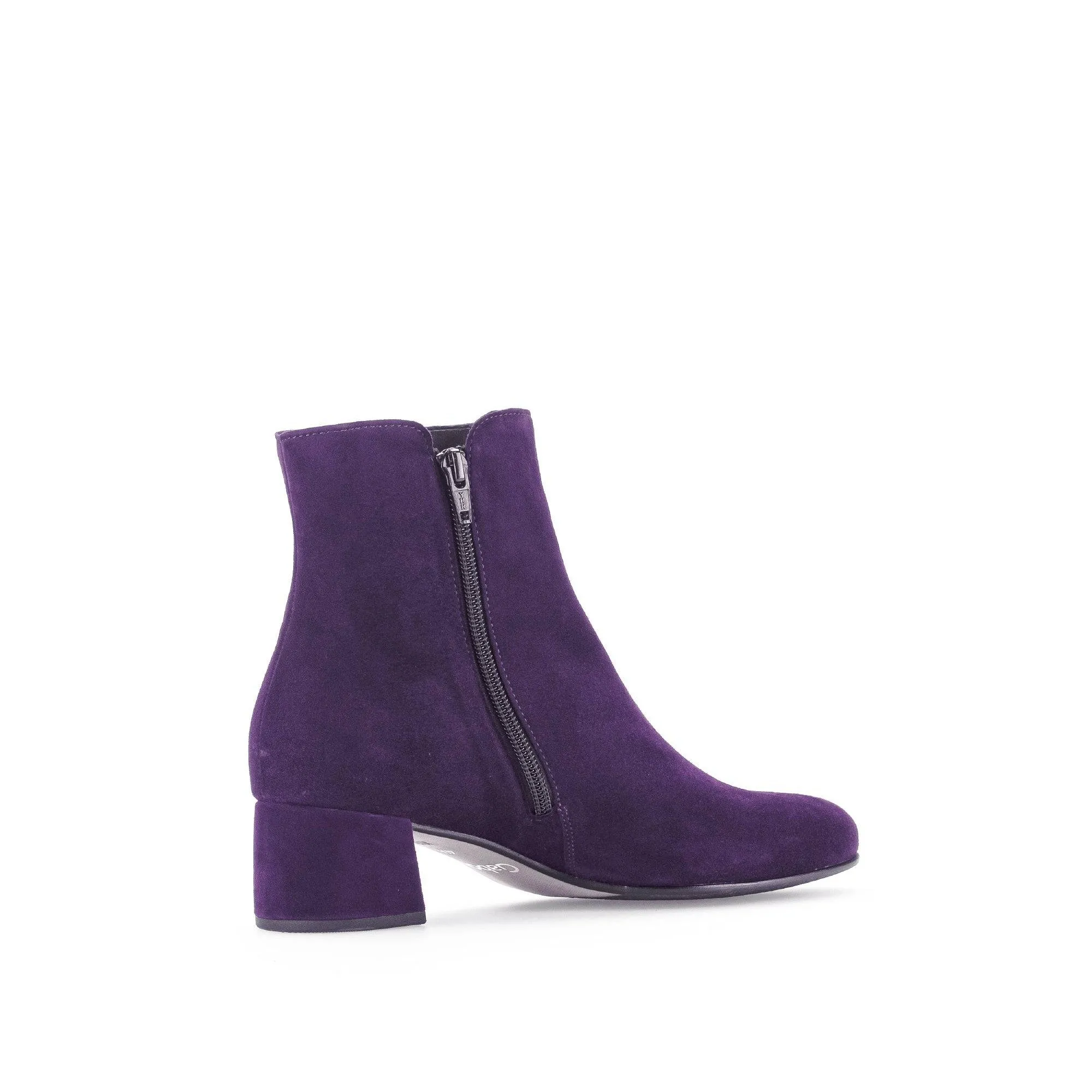 Gabor Abbey 55.680.13 Ladies Purple Suede Side Zip Ankle Boots