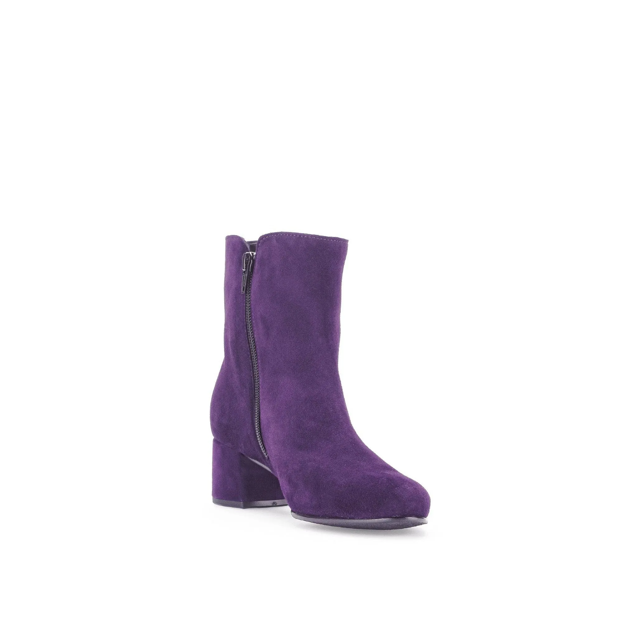 Gabor Abbey 55.680.13 Ladies Purple Suede Side Zip Ankle Boots