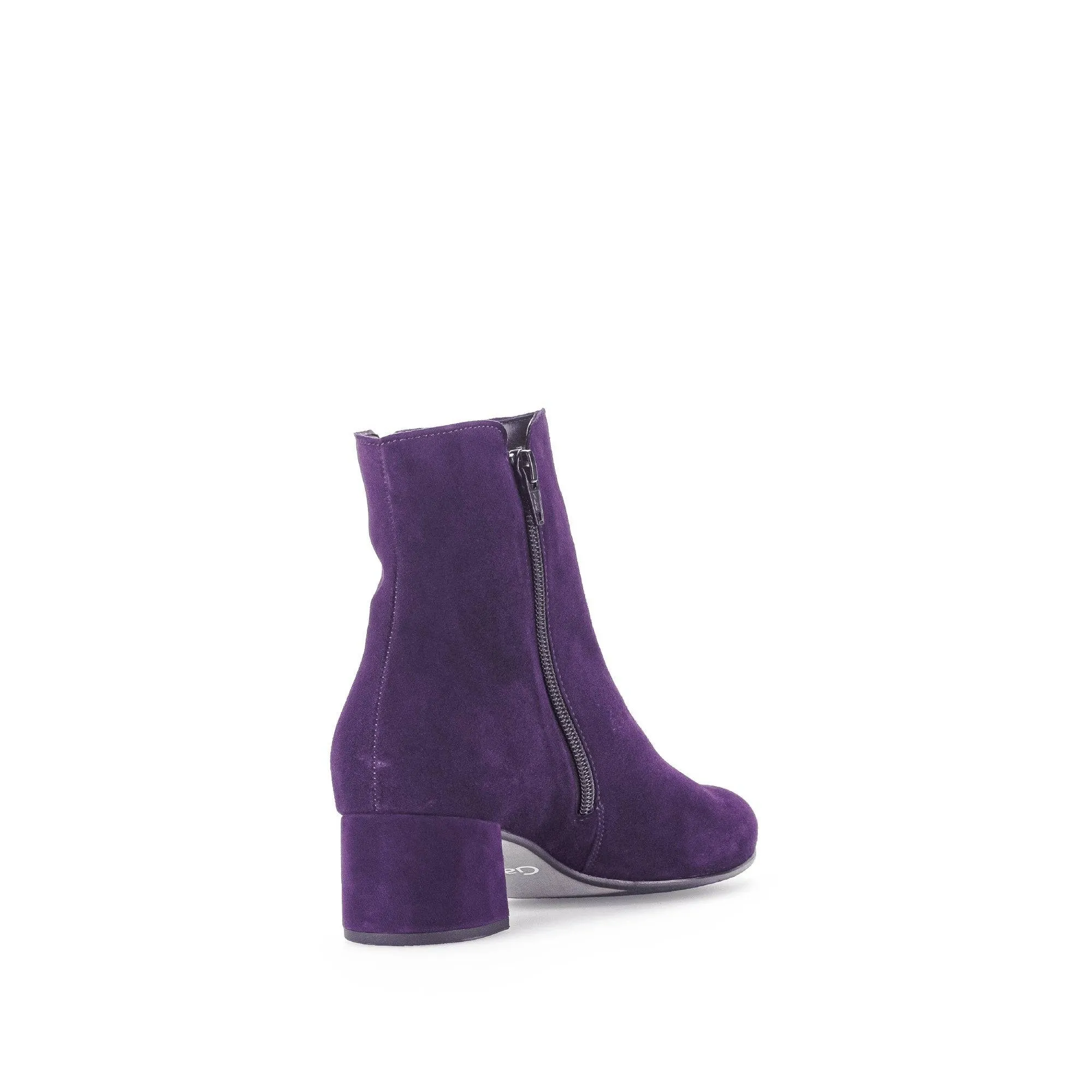 Gabor Abbey 55.680.13 Ladies Purple Suede Side Zip Ankle Boots