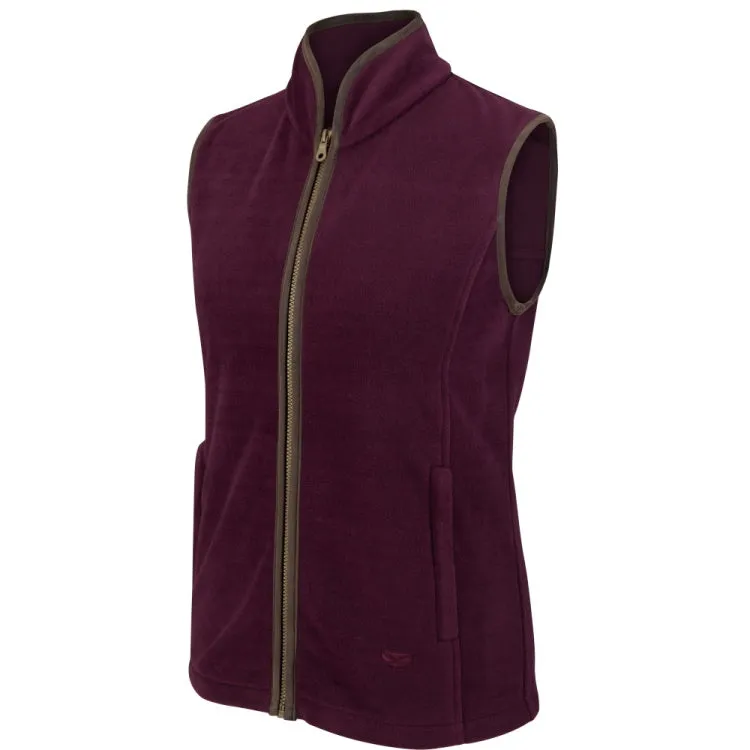 Hoggs of Fife Ladies Stenton Fleece Gilet - Merlot