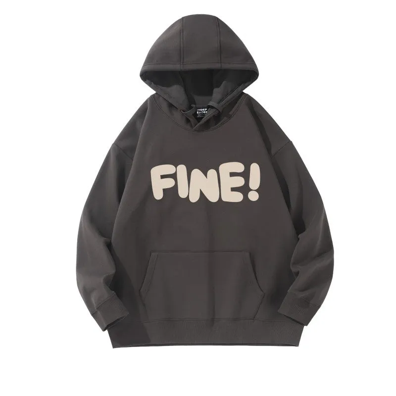 Hooded heavyweight oversize couple sweatshirt