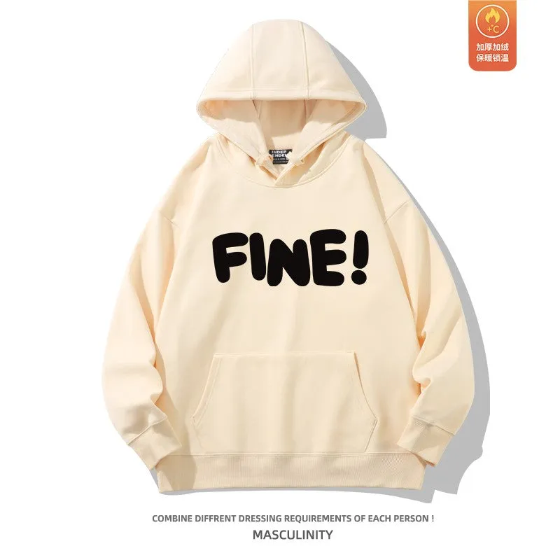 Hooded heavyweight oversize couple sweatshirt