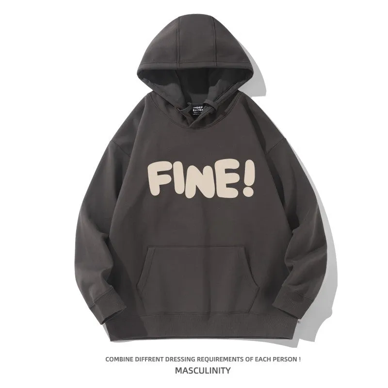 Hooded heavyweight oversize couple sweatshirt