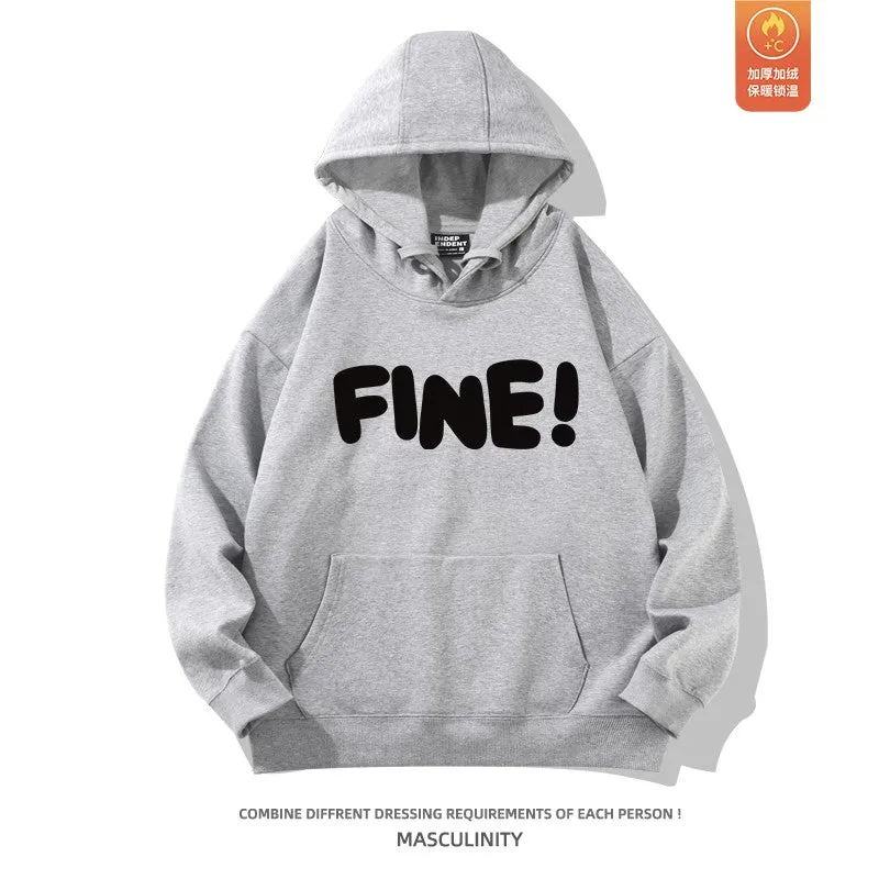 Hooded heavyweight oversize couple sweatshirt