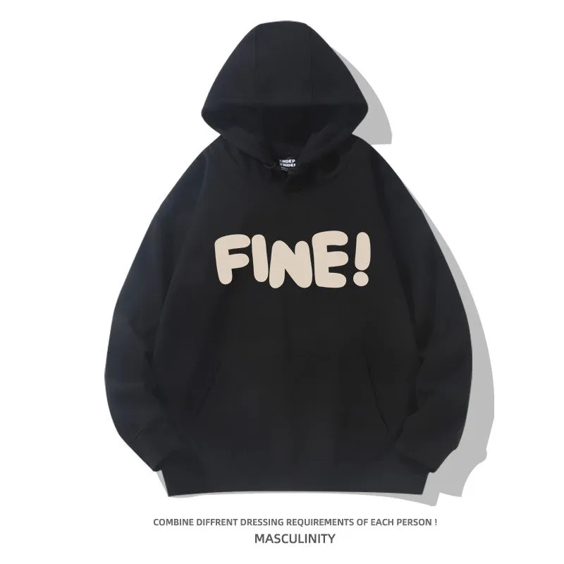 Hooded heavyweight oversize couple sweatshirt