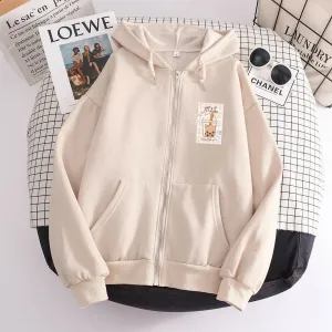 Kawaii Boba Milk Tea Soft Zip-Up Hoodie