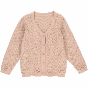 Knit Needle Out Cardigan - Spa Rose