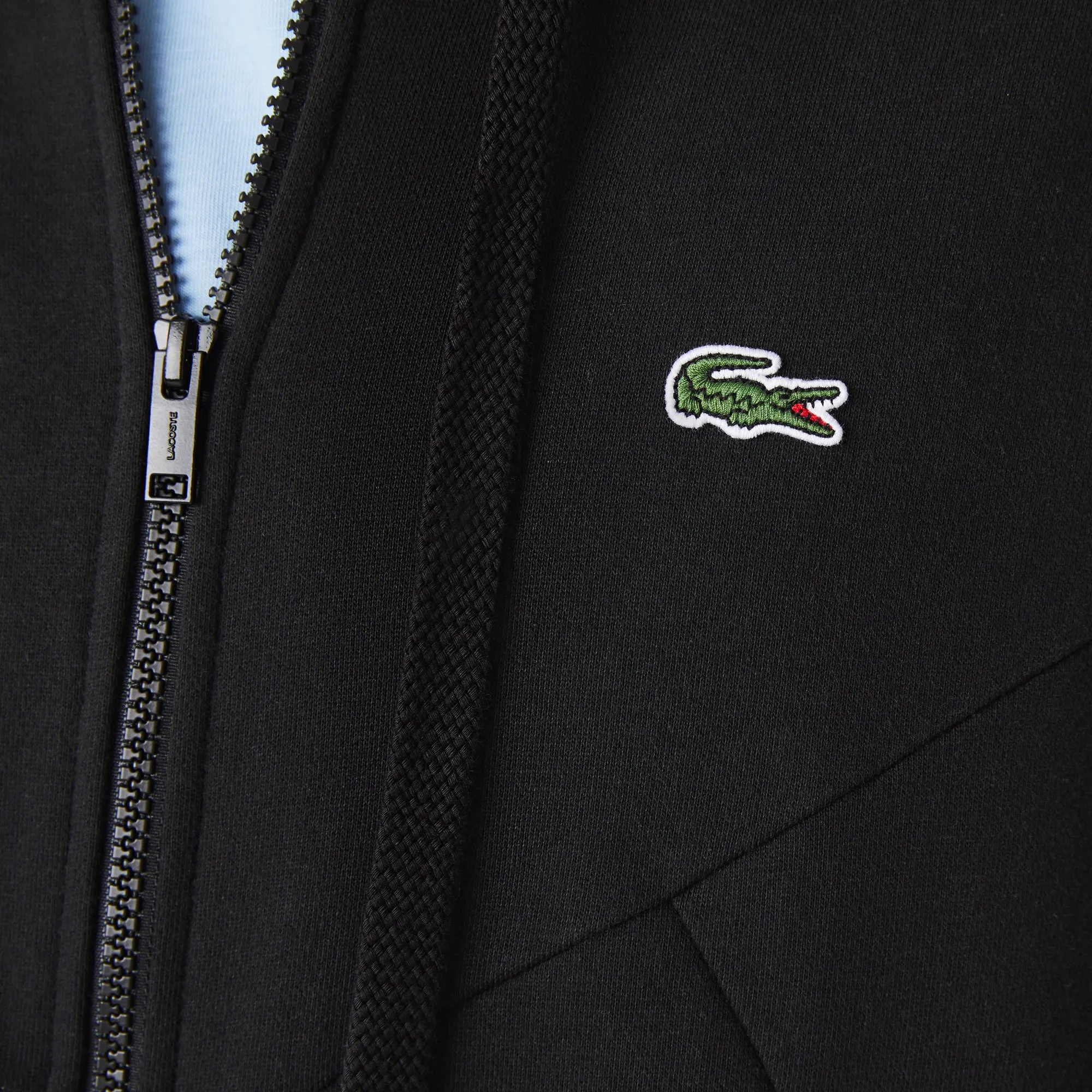 Lacoste Men's Colorblock Lettered Fleece Zip Hoodie