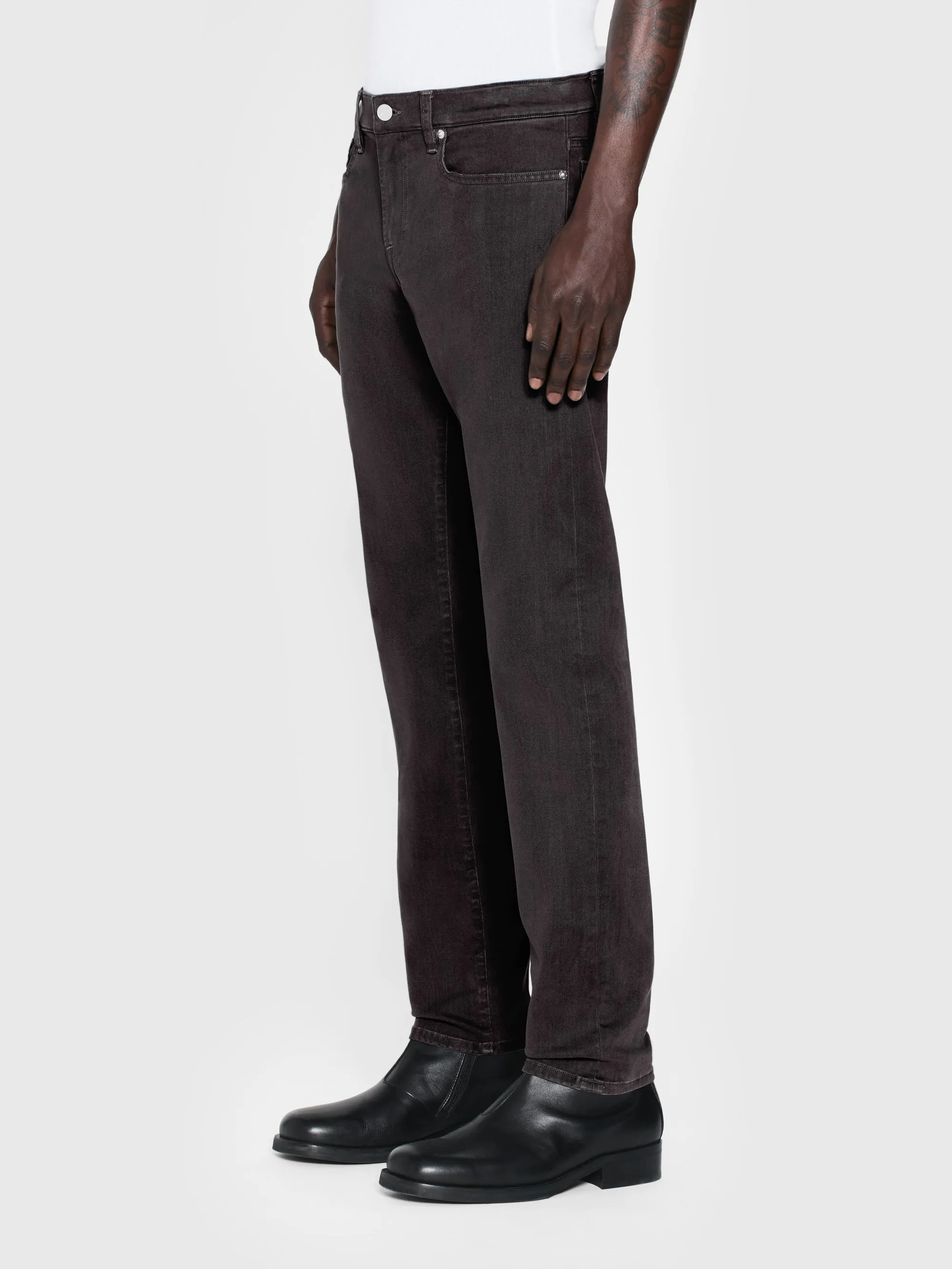 L'Homme Slim Brushed Twill -- Slate Gray