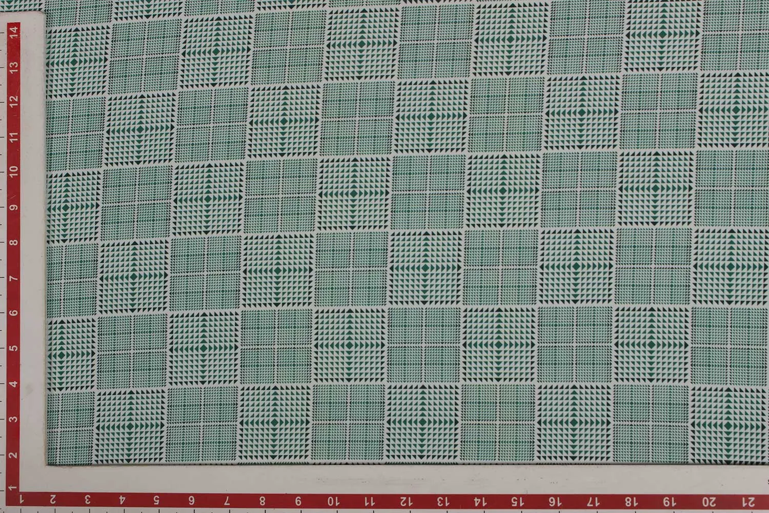 Light Green Checks Micro Crepe Fabric