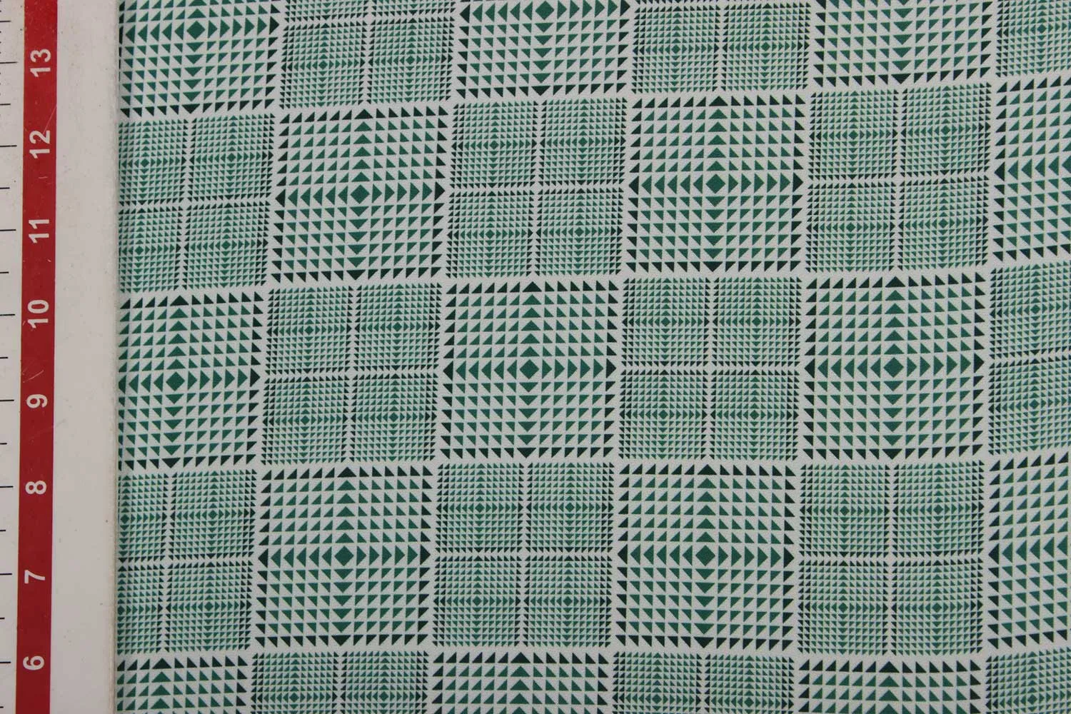 Light Green Checks Micro Crepe Fabric