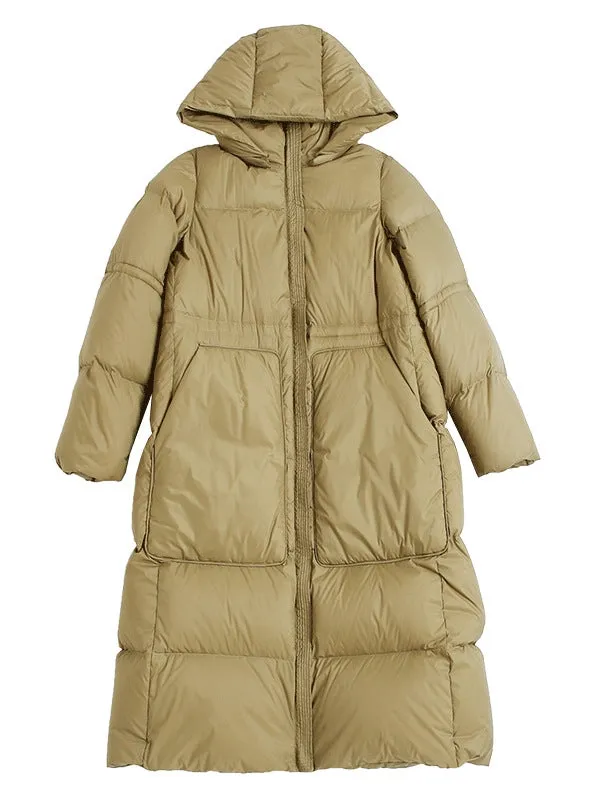 Long Size Cloak Down Jacket