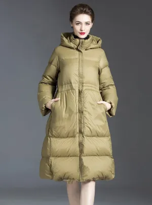 Long Size Cloak Down Jacket