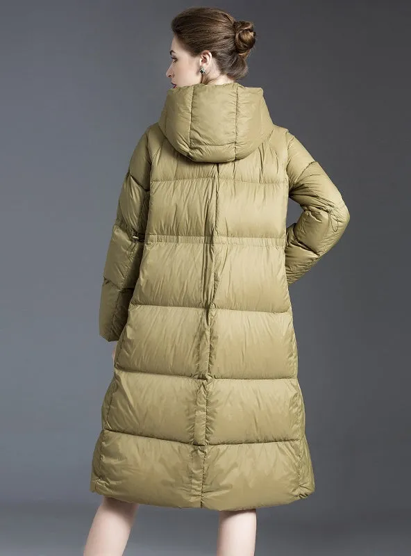 Long Size Cloak Down Jacket