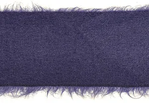 Luxurious Italian Plum Mohair Blend Trim (Made in Italy)