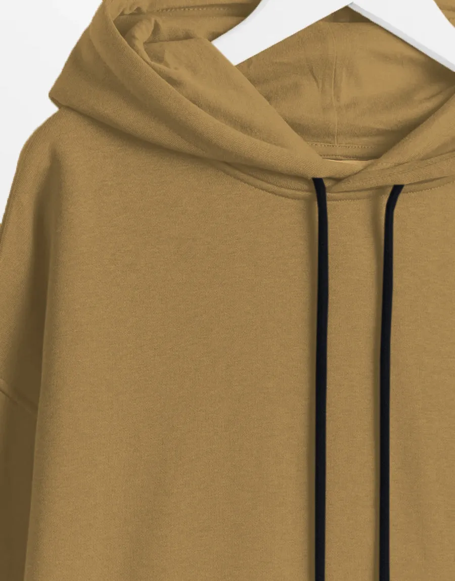 Men's Fleece Hoodie-Camel