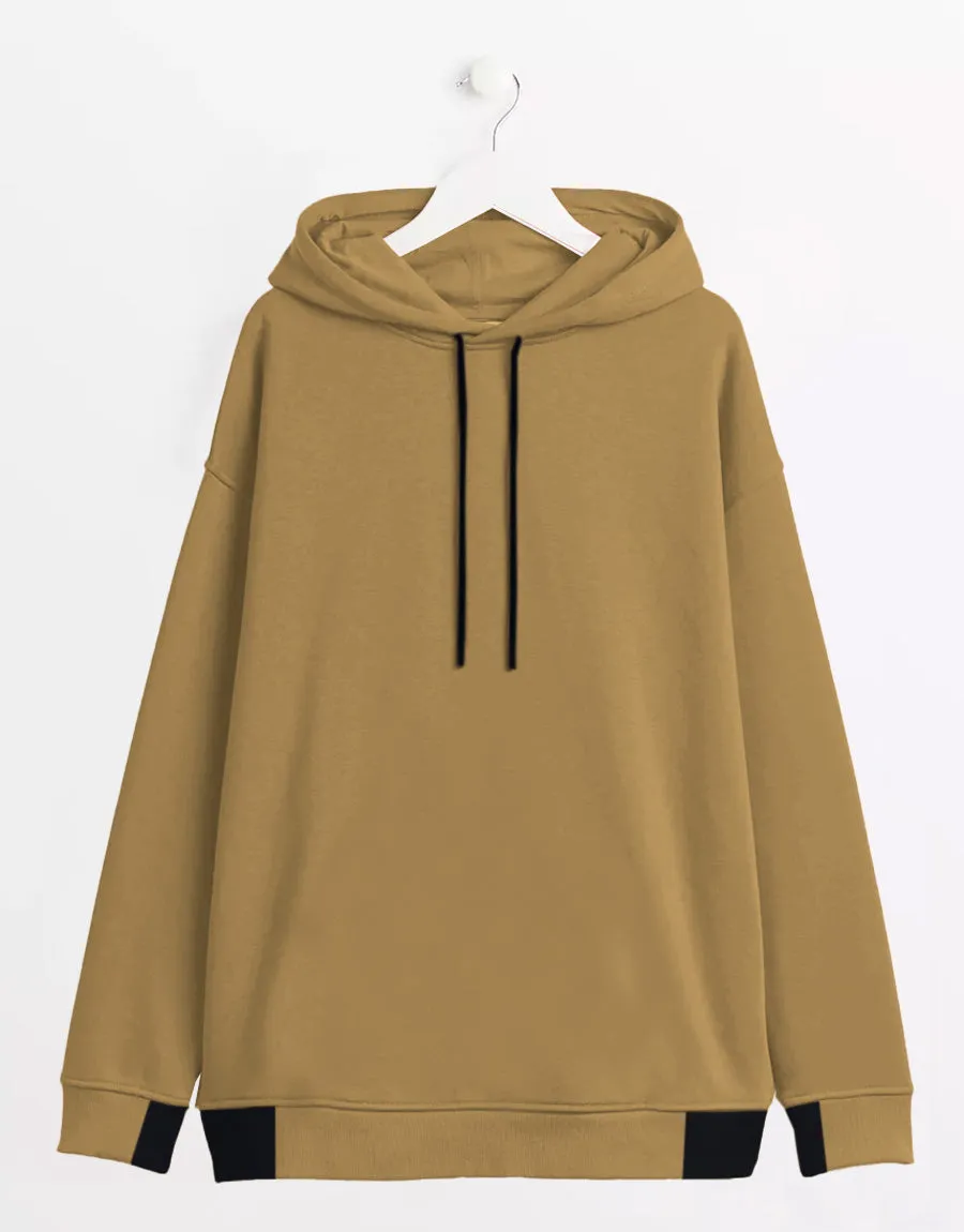 Men's Fleece Hoodie-Camel