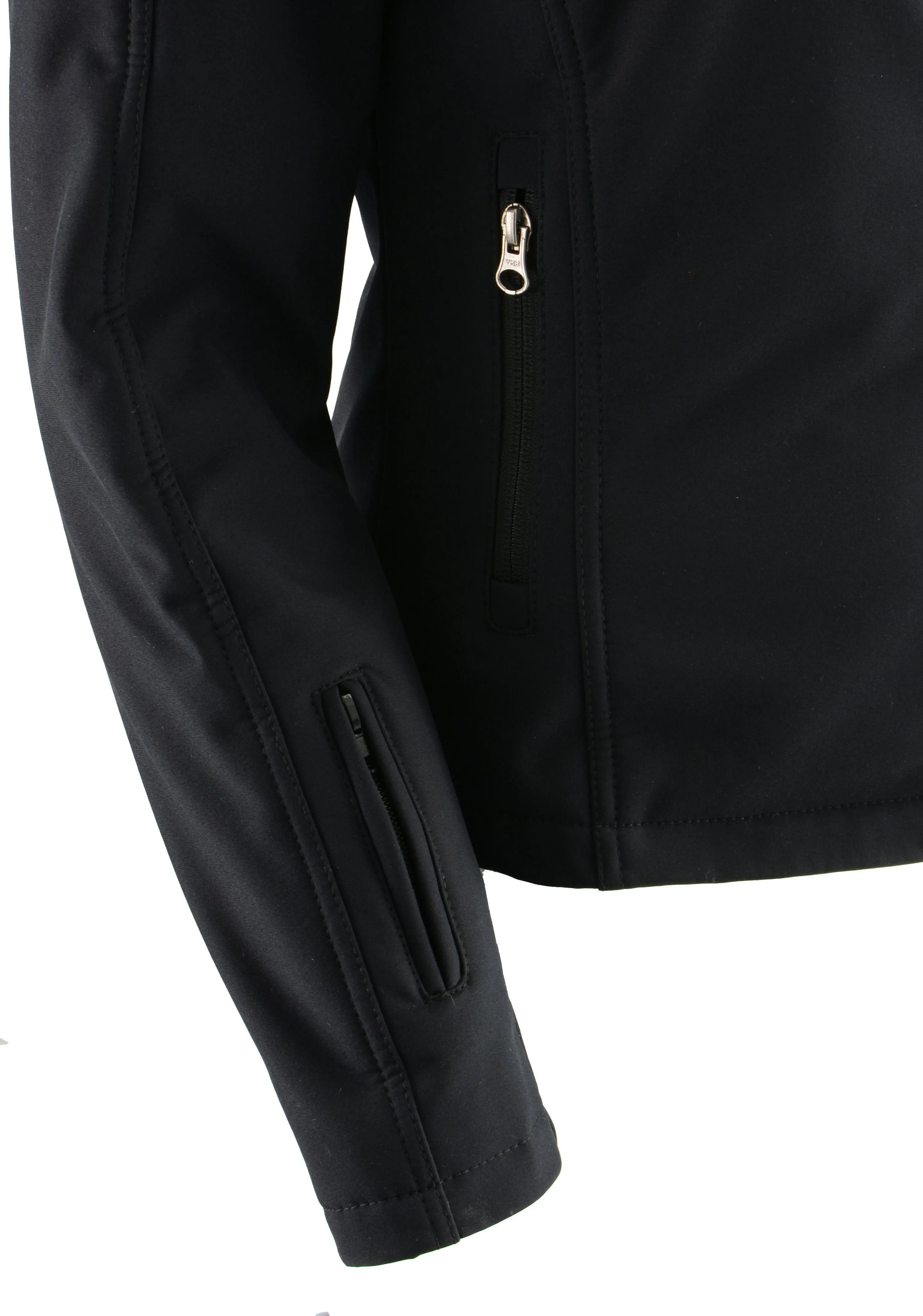 Milwaukee Performance-MPL2760SET-Women Black Zipper Front Heated Soft Shell Jacket w/ Front & Back Heating Elements and portable battery pack included