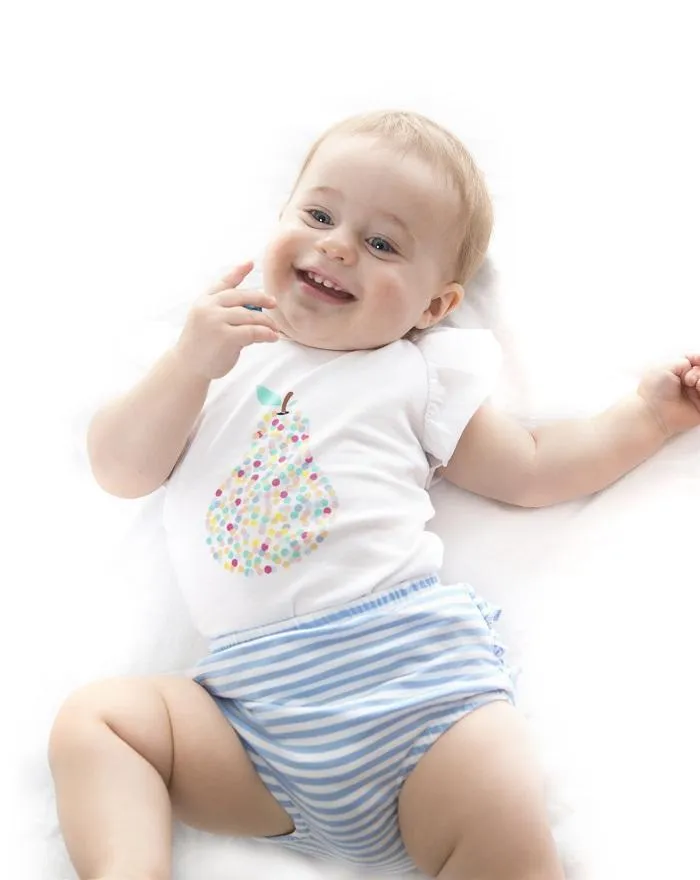 Minifin Ruffle Bloomers - Blue Stripe