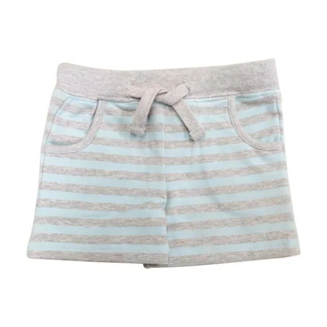 Minifin Stripe Short - Teal/Grey