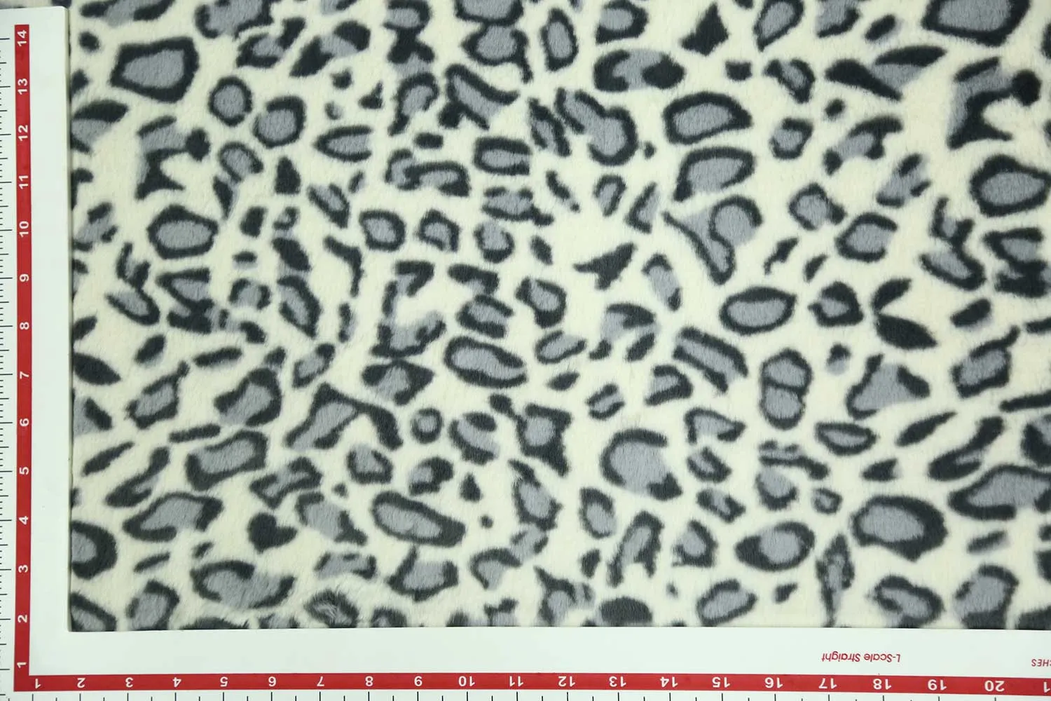 Multicolour Leopard Print Fur Fabric