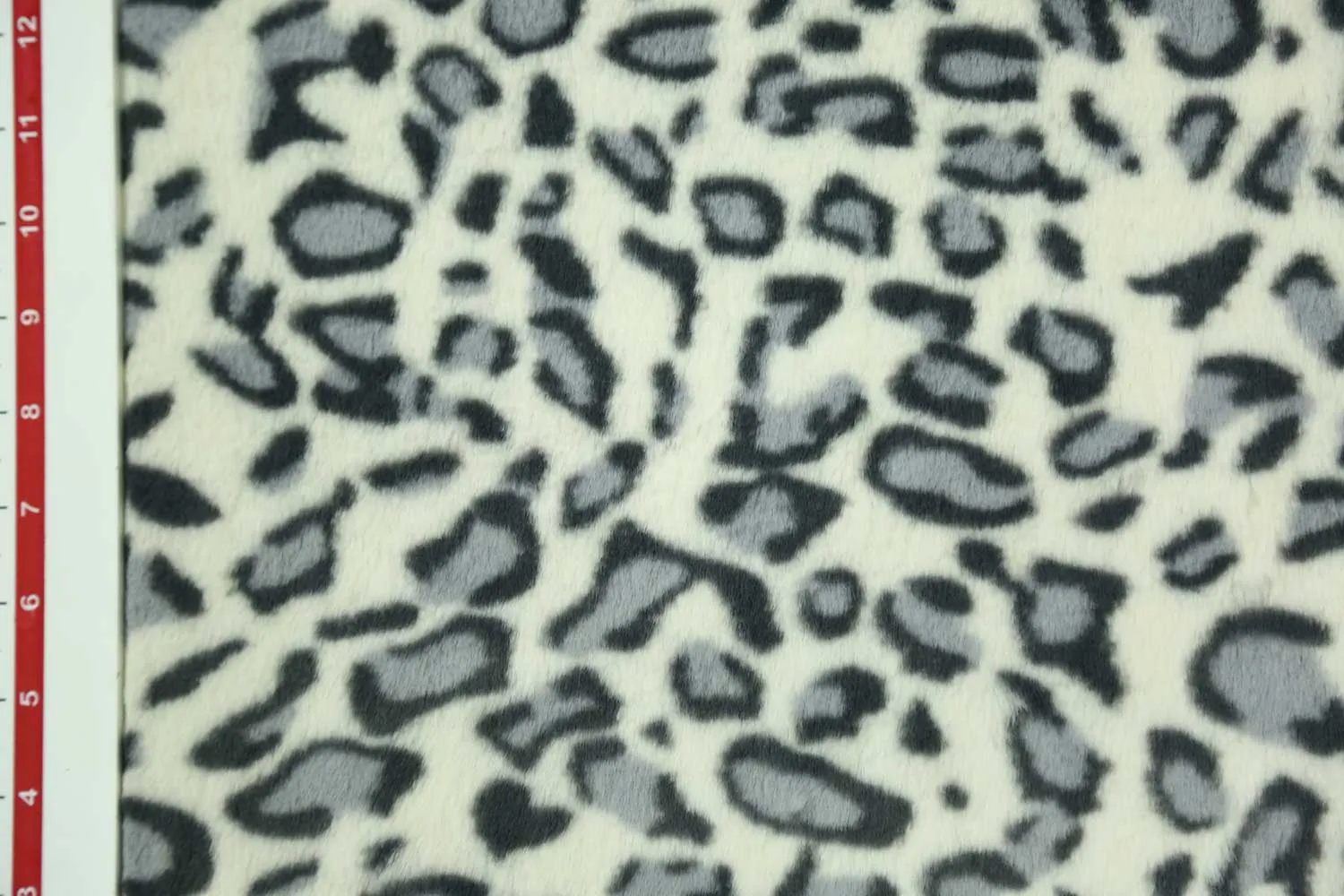 Multicolour Leopard Print Fur Fabric