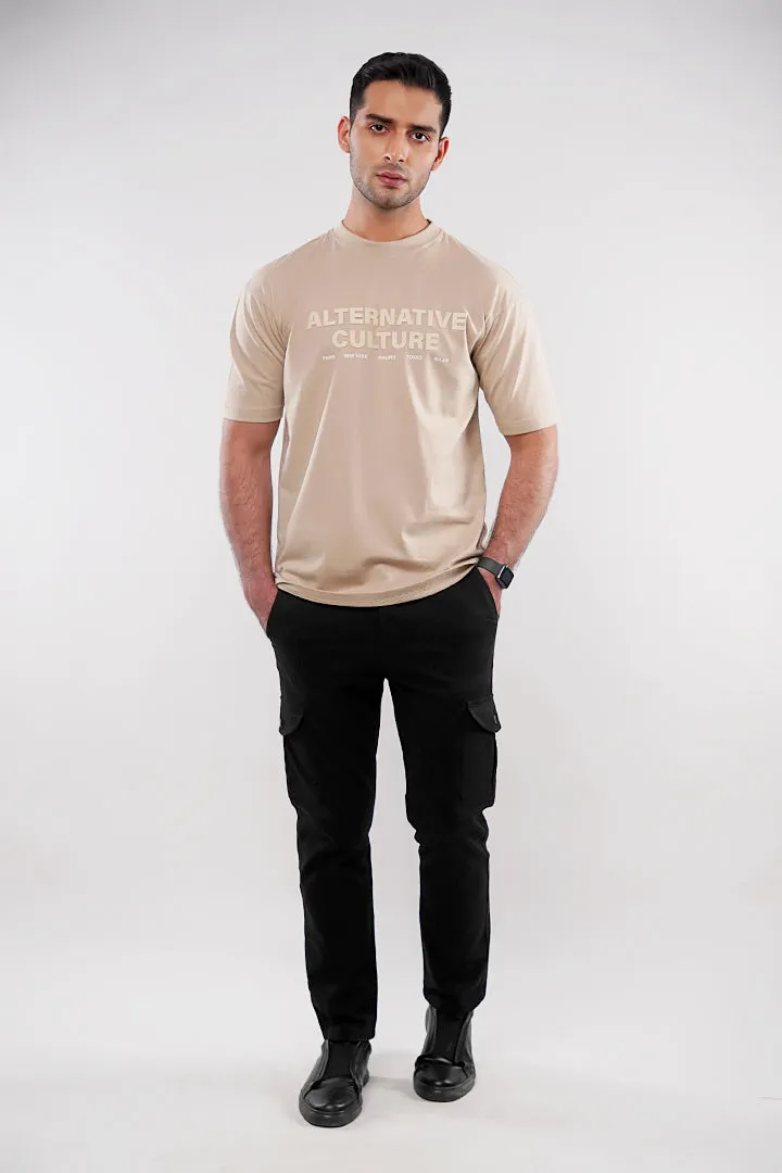 Oversized T-Shirt - Beige