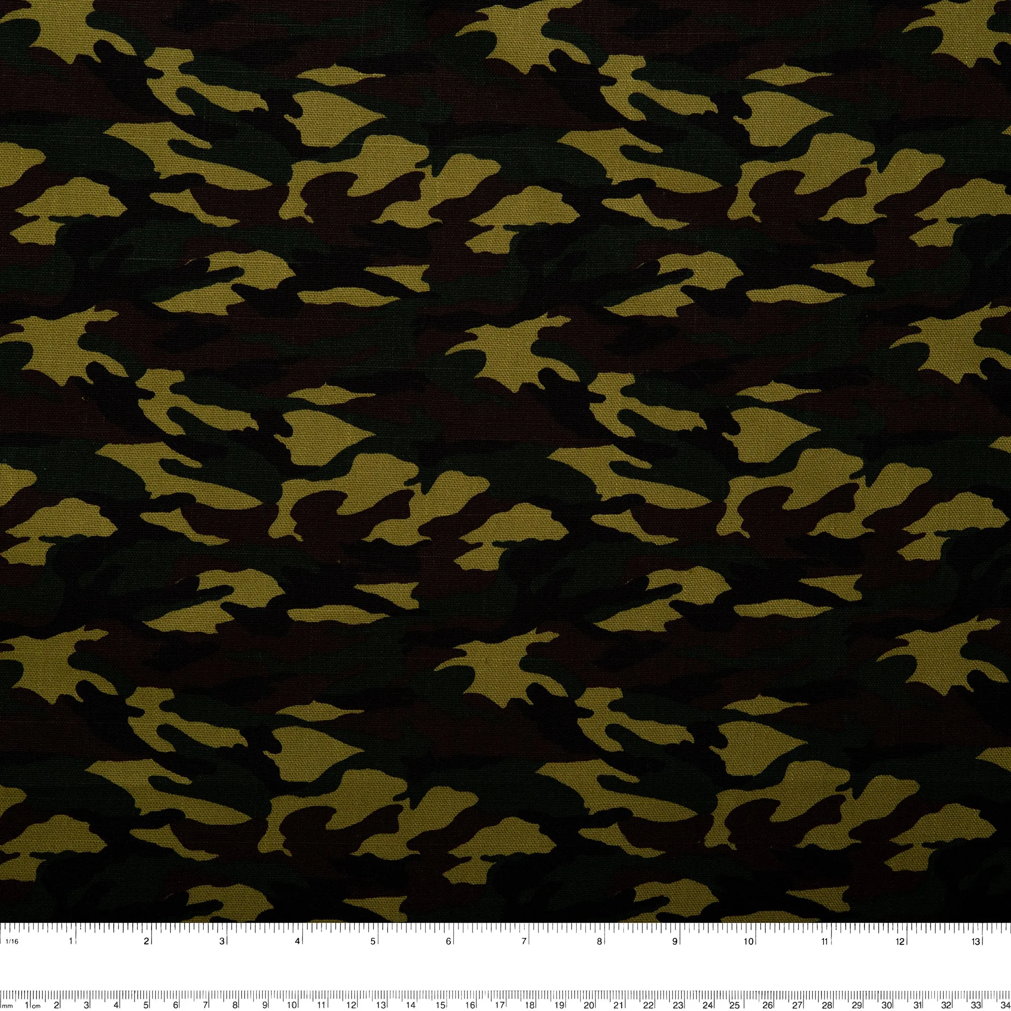 Printed Craft Canvas - TIC-TAC-TOE - Camouflage - Brown / Green